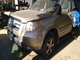 2007 HONDA PILOT, GOLD, EX-L MODEL, AT, AWD.   A26330
